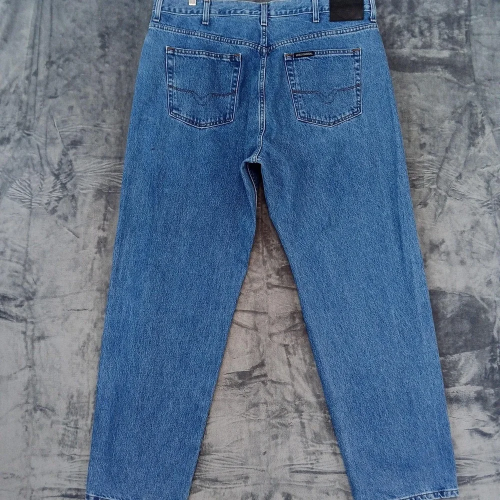 Harley-Davidson Jeans Mens 40x32 Blue Genuine MotorClothes Denim Zip Fly Biker - Picture 6 of 9